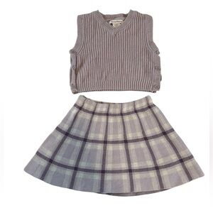 Tommy Bahama Girls 2pc Sweater Vest & Plaid Skirt Set 5/6